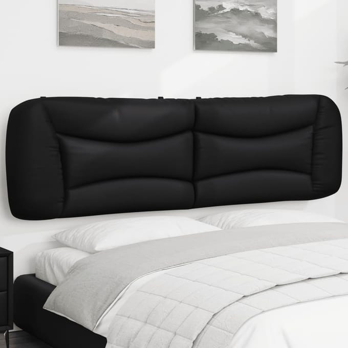 vidaXL - Hoofdbordkussen - "Hvar" - 180 - cm - kunstleer - zwart