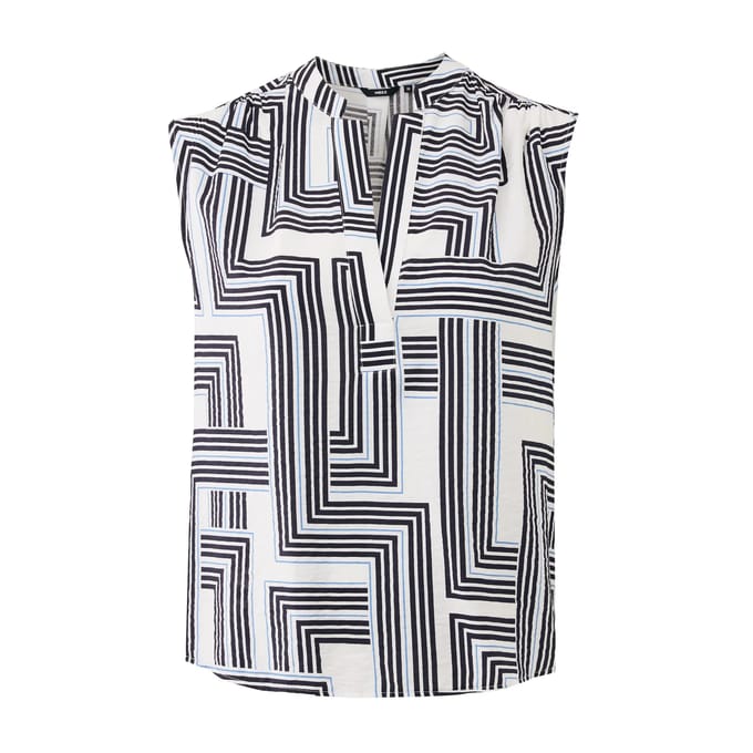 Mouwloze blouse met geometrisch motief voor dames Mexx