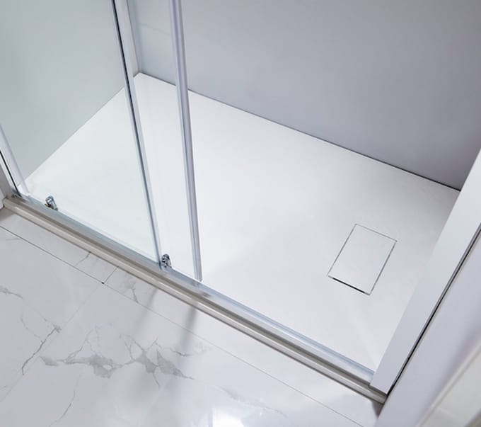 LINEA UNO - Numa 90x90 cm - Mat wit - Douchebak - - 991172