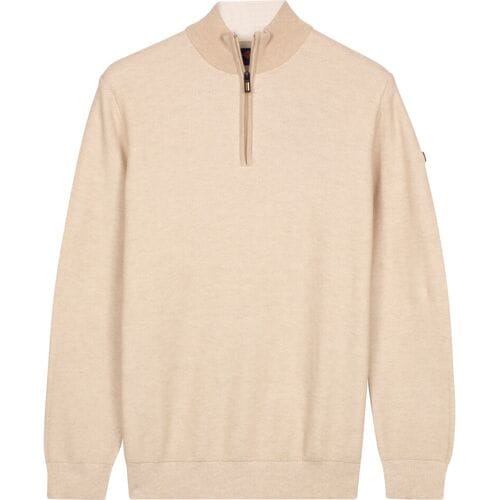 Baileys Trui Half Zip Two-Tone Jacquard Allover Plated Shell / male