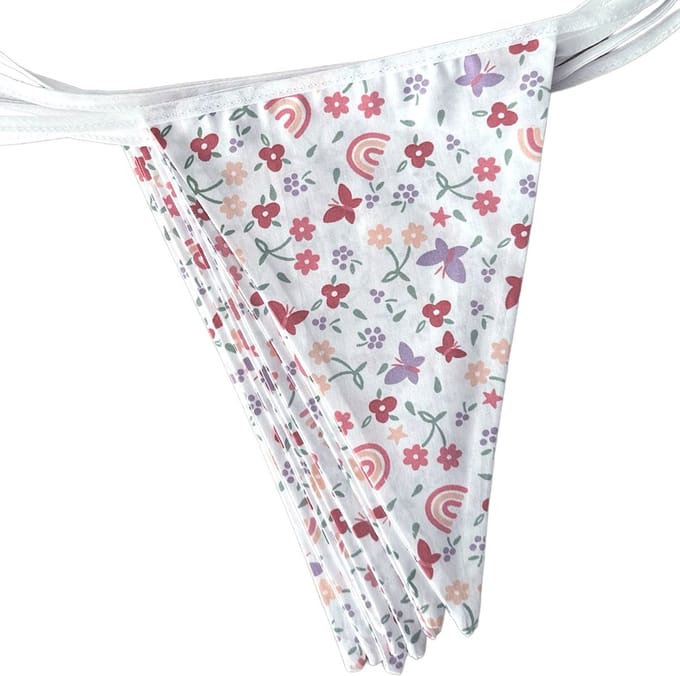 BINK Bedding Stoffen Slinger - Vlaggenlijn Linde model L (5 mtr, 9 vlaggetjes)