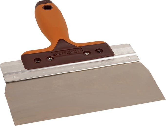 Breedspachtel - Super Prof - 220 mm RVS met Amerikaanse Supersoft-handgreep
