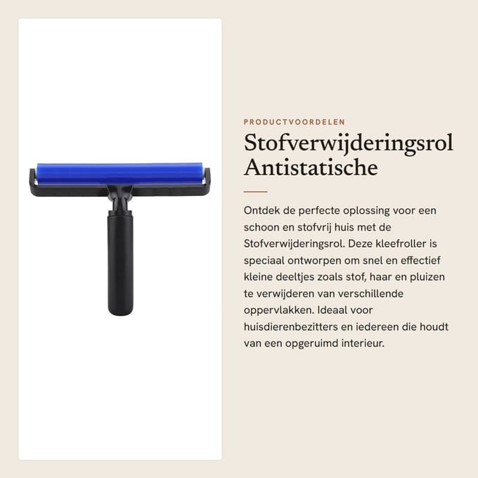 Dailygoods- Pluizenroller Antistatisch - Kleefroller - Kledingroller - Stofroller - Handreiniger - Hoogwaardige siliconen