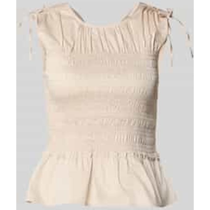 Slank Zonder Mouwen Gerimpeld Popeline Blouse Dames COMMA