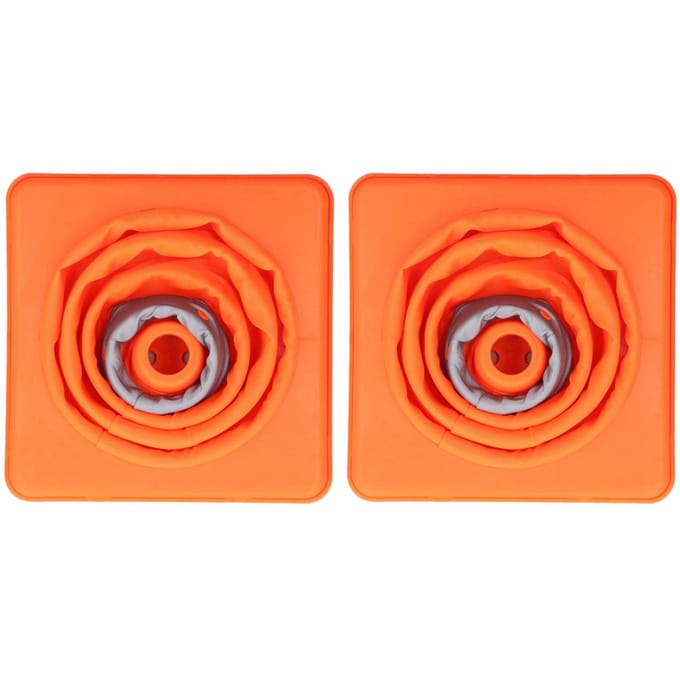 2 Stuks Verkeersveiligheidskegels Opvouwbare Multifunctionele Pop-up Kegel met Reflecterende Kraag Oranje 30cm voor red