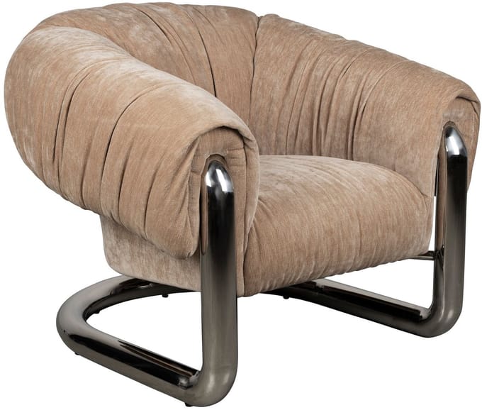 Dutchbone Marly Fauteuil Bruin/Chroom