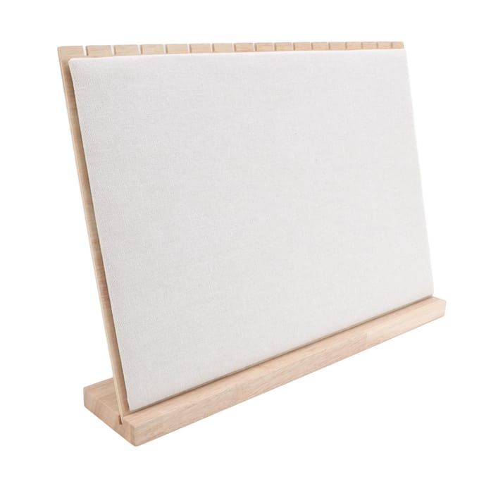Houten Sieraden Display Stand 16 Sleuven Afneembaar L-Vorm Sterke Structuur Kettingrek voor Thuis white