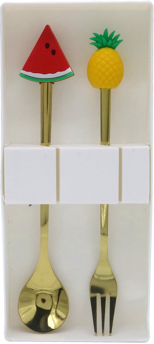 Cadeau set Gebak Bestek Fruit - 2 stuks