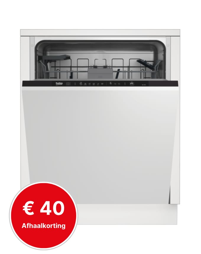 Beko BDIT16430 Volledig geïntegreerde XL-vaatwasser, 60 cm breed, 14 couverts, WaterSafe+, 6 programma's, LedSpot, SelFit