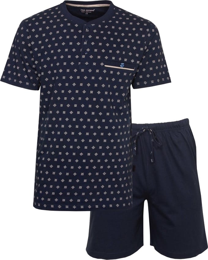 Paul Hopkins Heren Shortama Blauw PHSAH1101A - Maten: S
