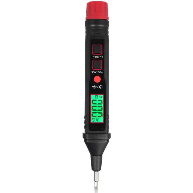 HABOTEST Digitale spanningstester Pen Schroevendraaier 12V-300V AC Spanningsdetector Sleufschroevendraaier zwart