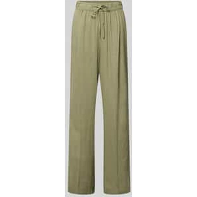 s.Oliver - female - Broek van linnenmix met elastische tailleband