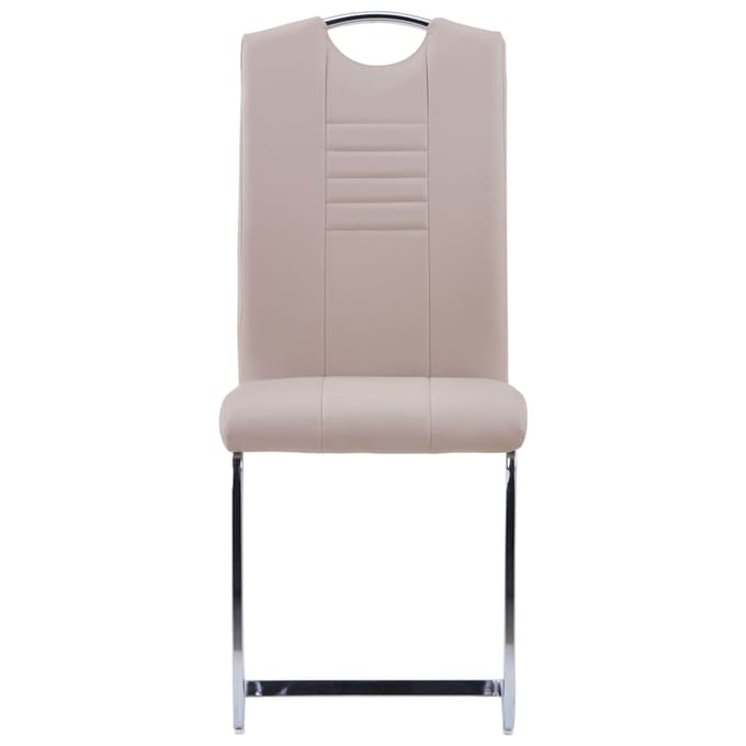 vidaXL Eetkamerstoelen 2 st kunstleer cappuccino