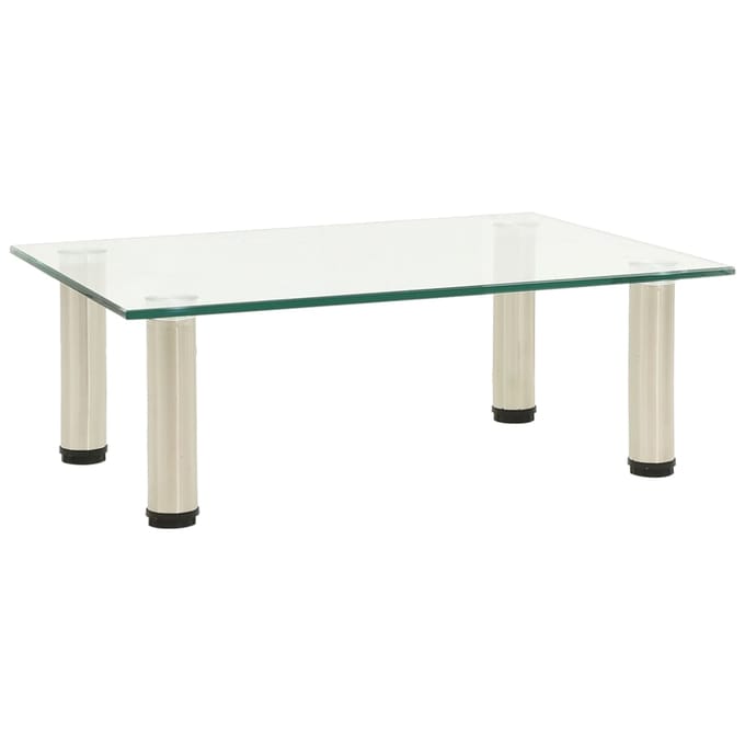 vidaXL - Tv-meubel - 40x35x17 - cm - gehard - glas - transparant