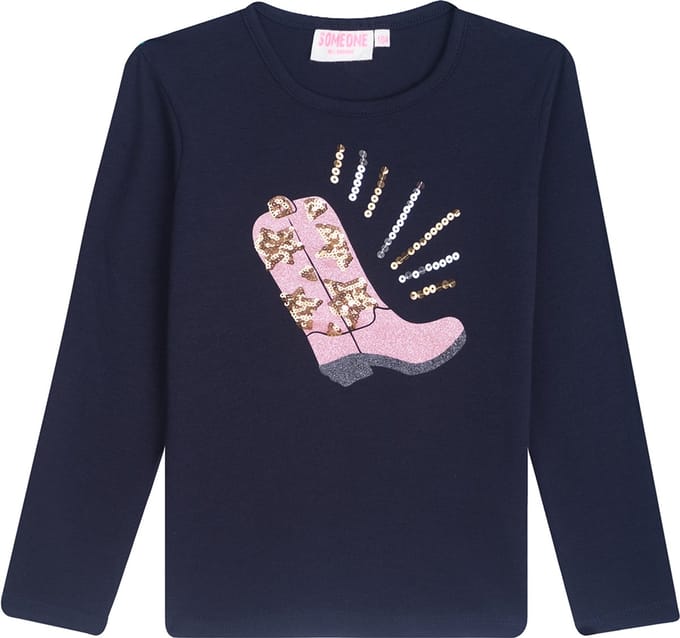 Someone DAPHNE-SG-03-E Meisjes T-shirt - NAVY
