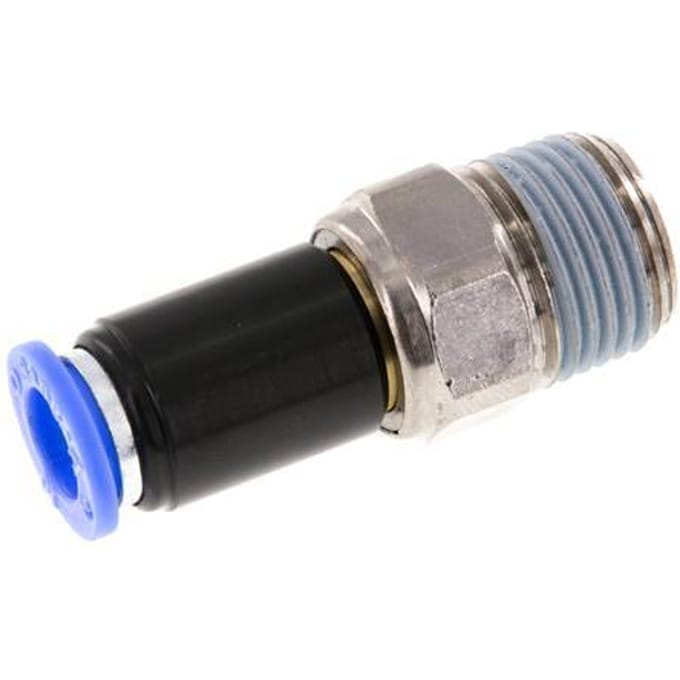10mm & R1/2'' Draaidoorvoer Insteek Buitendraad Vernikkeld Messing/PBT NBR