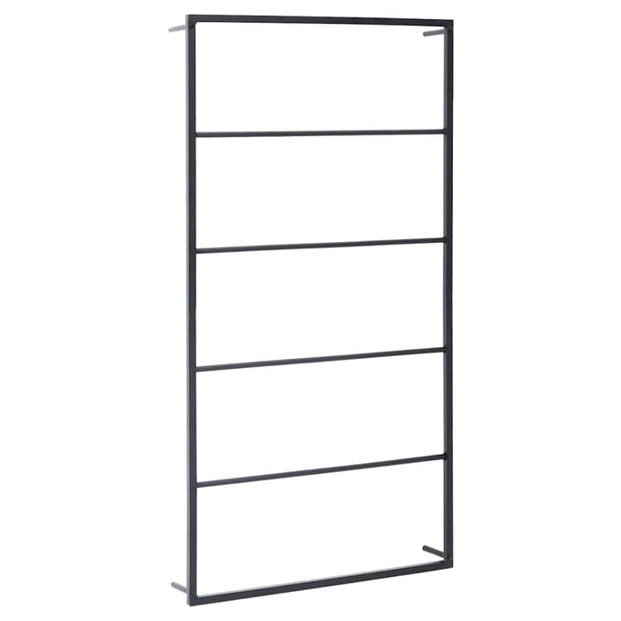 vidaXL - Handdoekenrek - 60x10x116 - cm - staal - zwart
