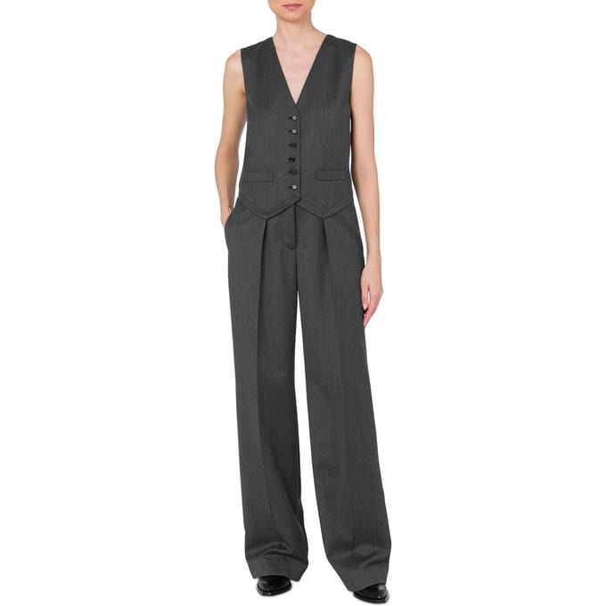 Moschino Wool Grain Powder Jumpsuit Grey Taglia: 40 | Tute Outlet | Donna | Grigio