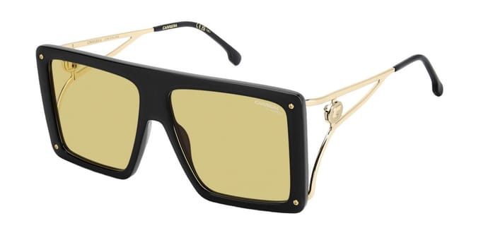 Carrera CA UNICA/SE BLACK ON GOLD/YELLOW 60/14/130 Damenbrillen Zonnebrillen