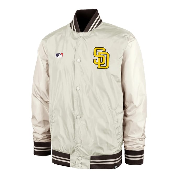 Collegejack voor heren Mlb Regent Jacket Sadpad Natural