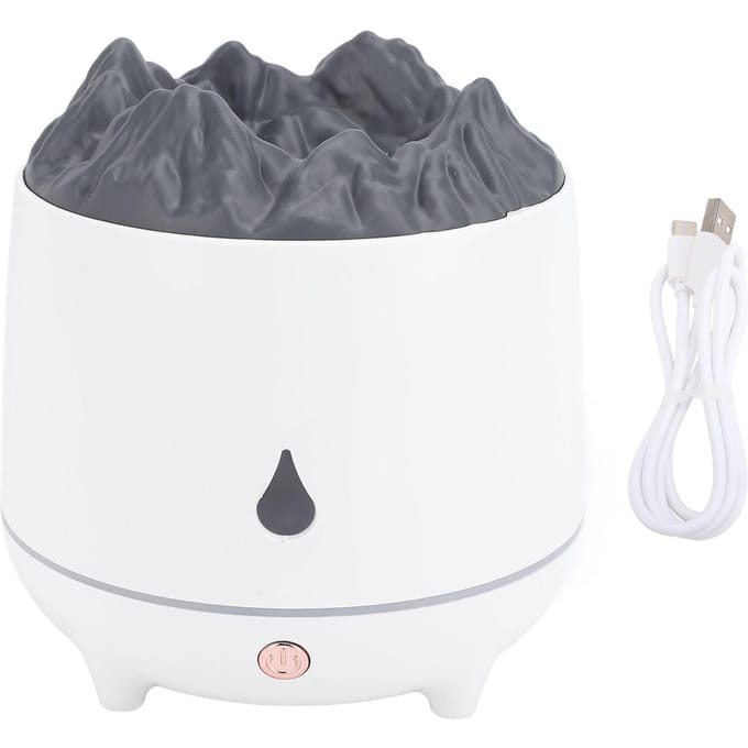 Vulkaan Luchtbevochtiger Diffuser Timer Stil Anti-Droog Verwarming 2 Modi USB Vulkaan Essentiële Olie Diffuser gray