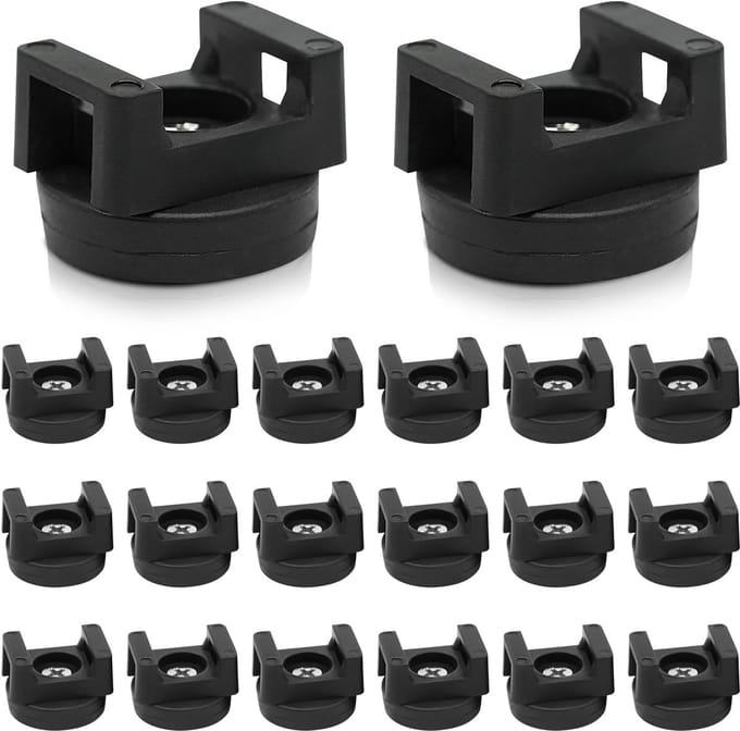 Magnetische Kabel Zip Tie Mounts - 20 Stuks Zwarte Draad Organisatie Clips