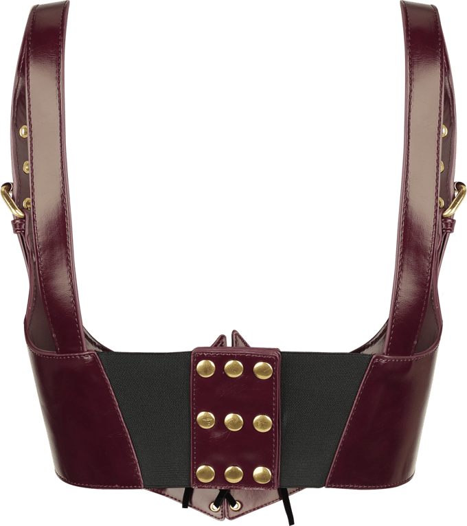Killstar - Gothic Harness - Withered Garden - Phantoms Embrace Harness (Burgundy) - voor Vrouwen - bordeaux