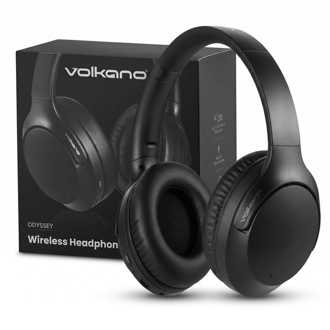 Volkano Odyssey Draadloze koptelefoon – ANC – Zwart