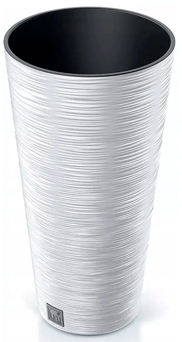 Prosperplast 15l Furu Collection 30x30x57.5 Cm Bloempot Zilver