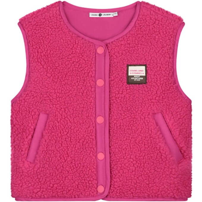 Stains & Stories peuter gilet Dark Pink 98 dames
