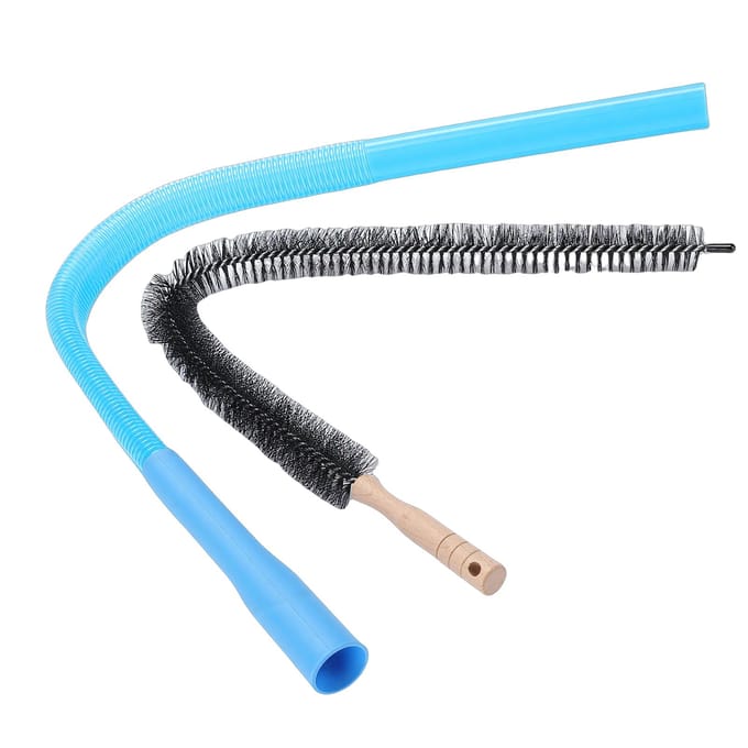 Kit de nettoyage de conduit de sèche-linge Tuyau d'aspiration pour nettoyage de conduit d'évacuation de sèche-linge Kit de brosses blue