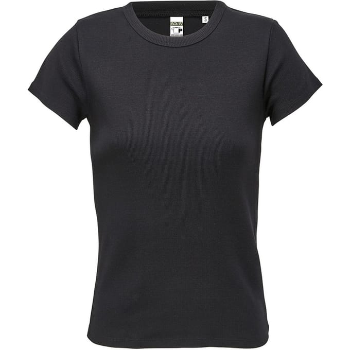 SOLS Dames Sara T-Shirt (Diep Zwart)