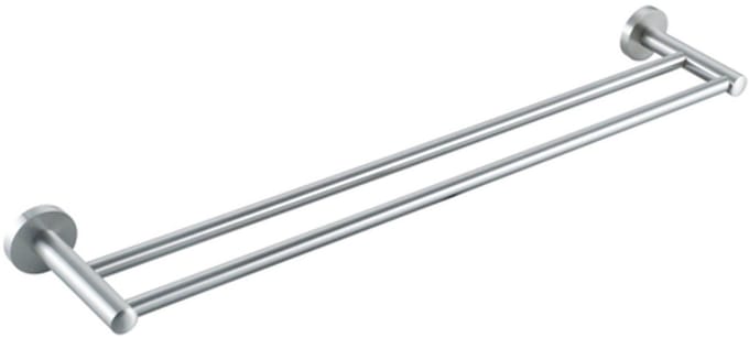 FugaFlow Eccelente Acces Handdoekhouder - dubbel - rond - geborsteld RVS PVD