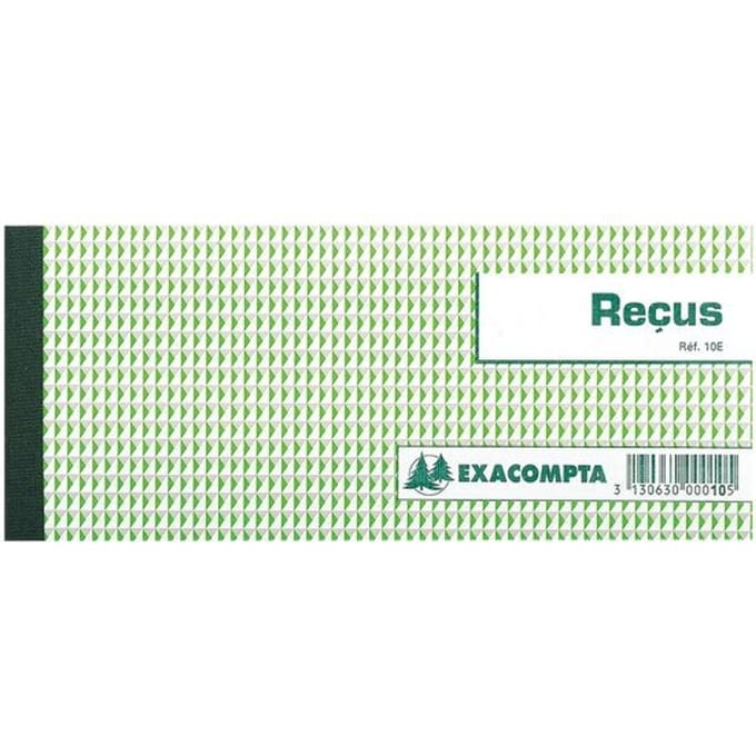Exacompta Bonboekje ontvangstbewijzen 50 bladen - Horizontaal formaat 9x13cm - - 10E