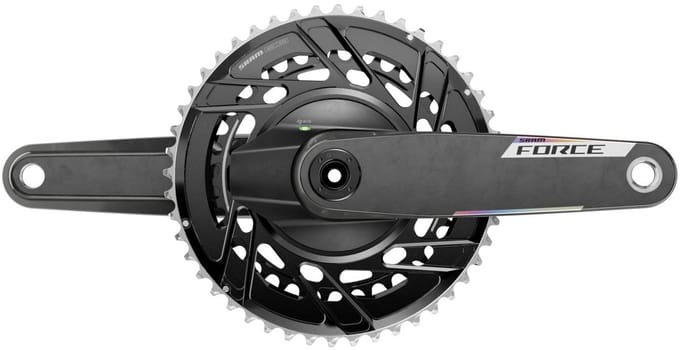 Dubbele pedalen met vermogenssensor Sram Force AXS E1 Dub Thread Mount 50X37D Carbone