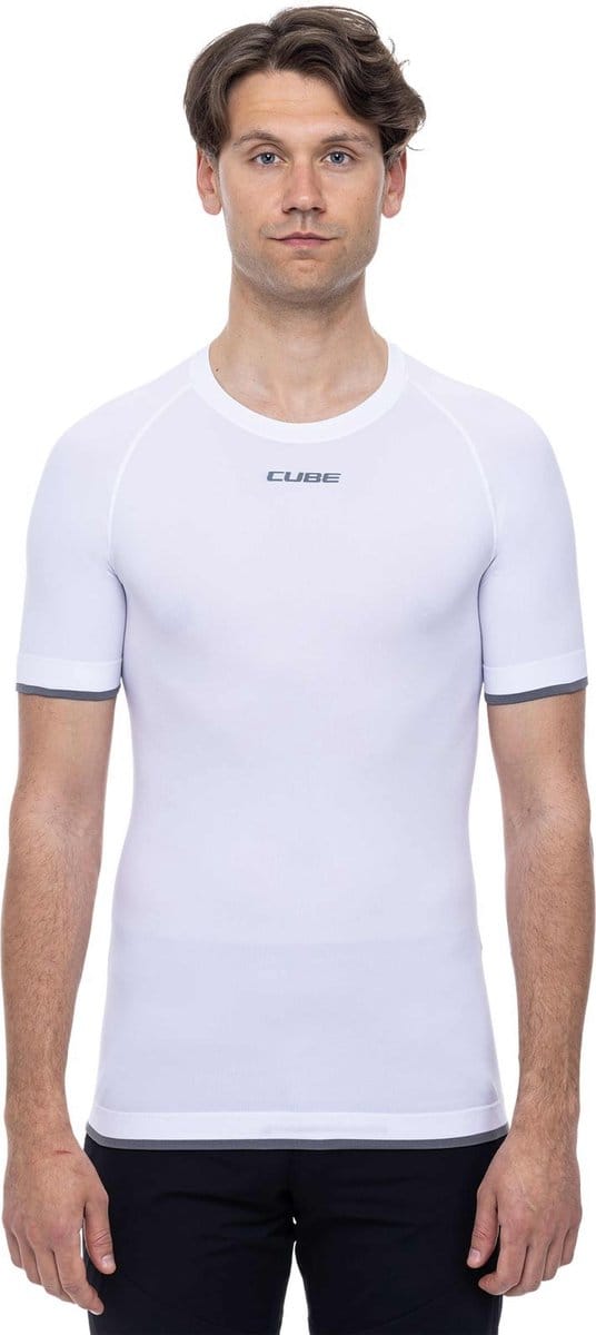 CUBE Fietsshirt BASELAYER RACE BE COOL S/S WHITE XS/S