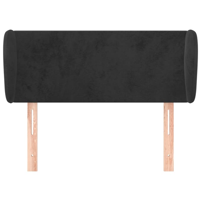 vidaXL - Hoofdbord - met - randen - 83x23x78/88 - cm - fluweel - zwart