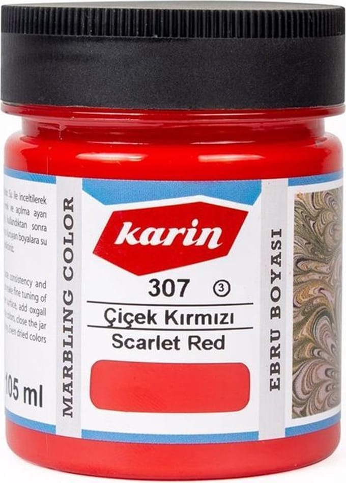 Ebru / Papiermarmer Verf - Scharlakenrood - 105 ml