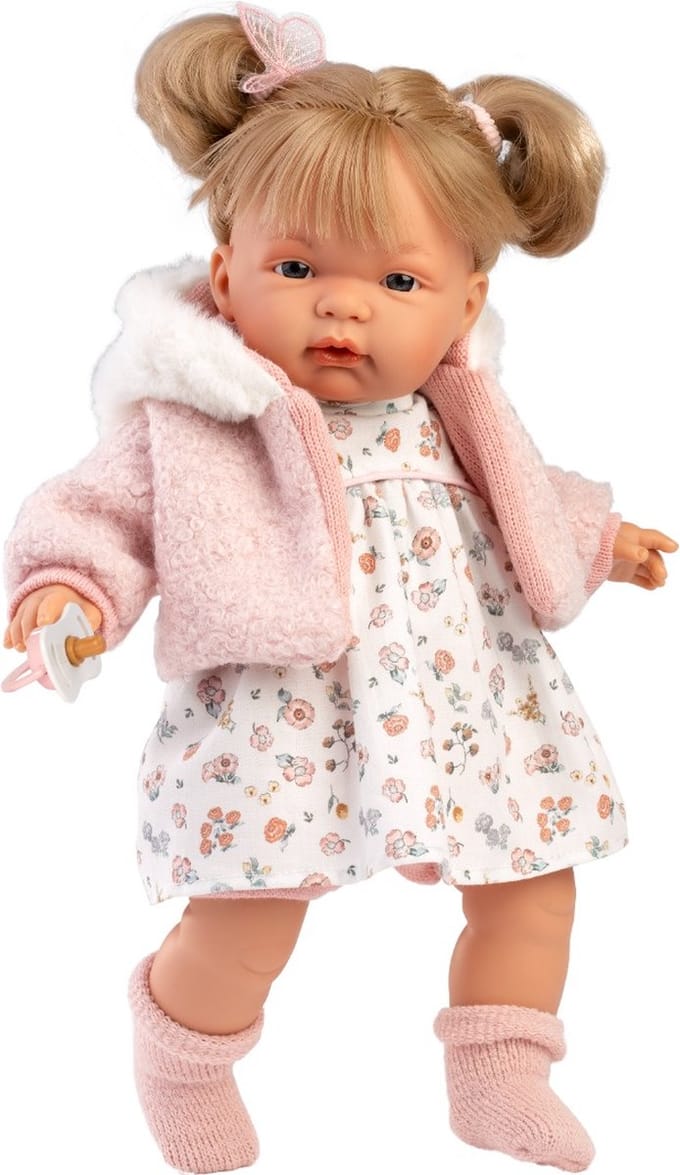 Llorens Huilpop Joelle Roze Jas Blank met geluid 38 cm