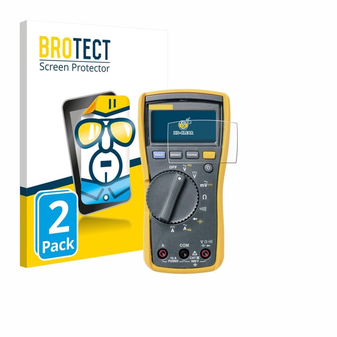 BROTECT - Screenprotector voor Fluke MultiMeter 113 - Folie Beschermfolie transparant 2 Stuks