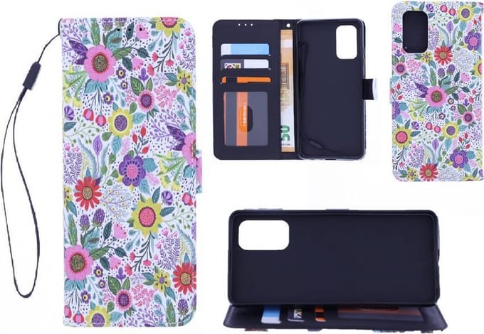Oppo Find X2 Neo Bookcase hoesje met print - Flowers