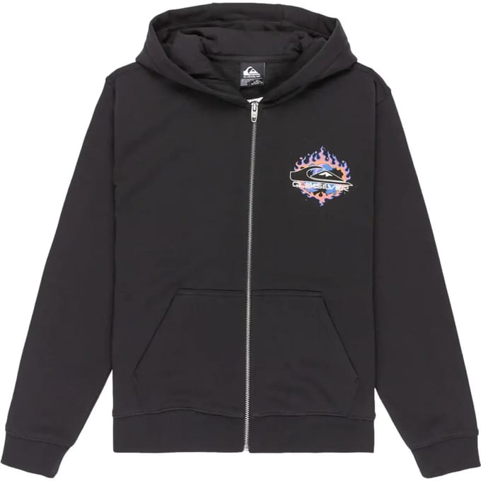Quiksilver Graphic Sweatshirt Met Rits Zwart 16 Years Jongens
