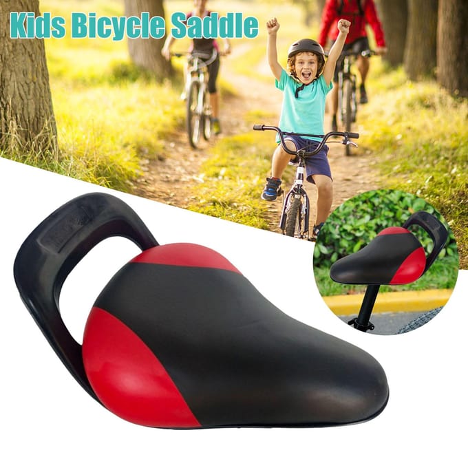 1 kinderfiets stuur zadelkussen, kinderfiets zadel accessoire, rood, one size fits all. rood