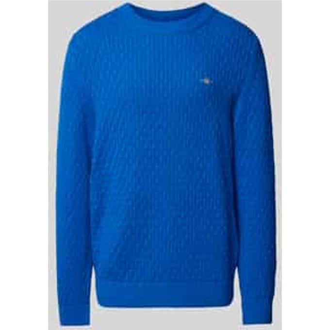 Gebreide pullover met labelstitching
