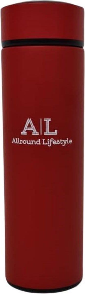 Zoem RVS Thermosfles 500ml Rood - Dubbelwandige Waterfles - 10 Uur Warm & Koud