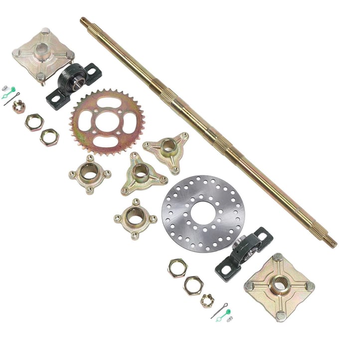 Achteras Montagekit 710mm Verbeterde Prestaties Vaste Zitting Remschijf Crankstel 4 Gaten voor 50 tot 150cc ATV's Quads gray