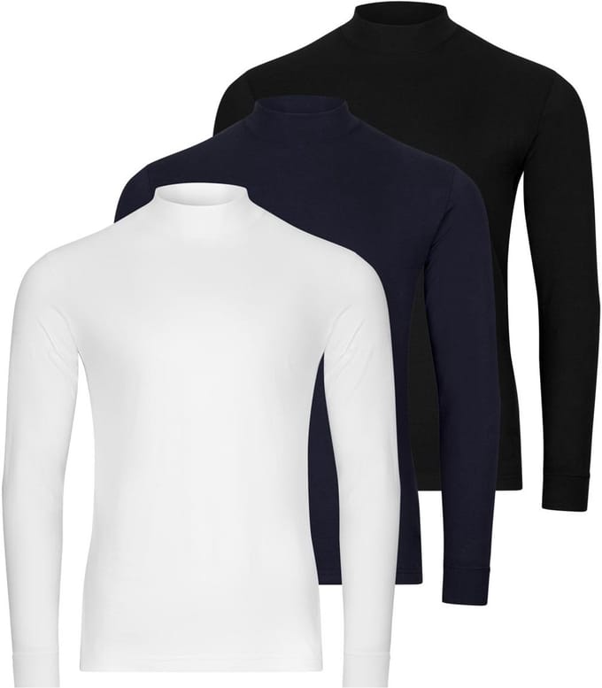 RAGMAN Heren longsleeve 3 pack Basic