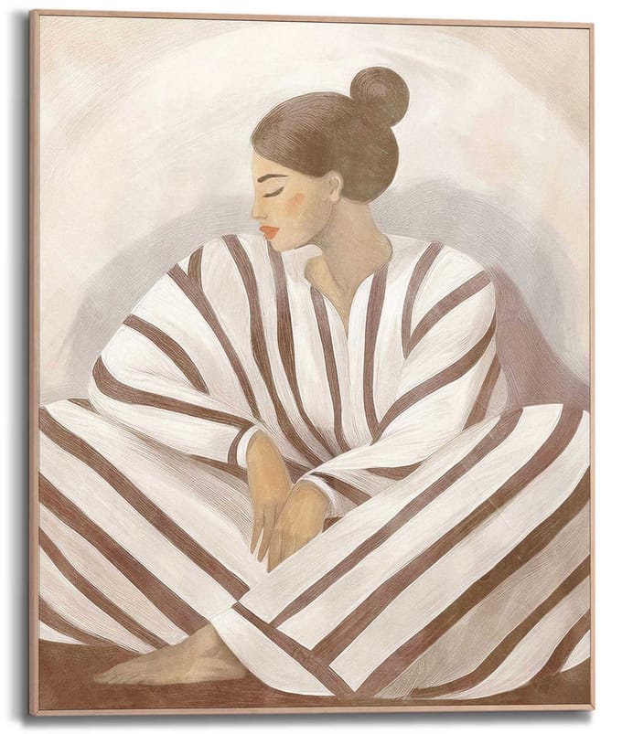 Schilderij Zen Lady - 50 x 40 - Hout - REINDERS