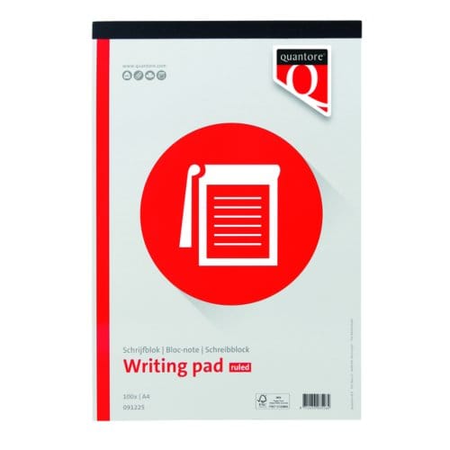 Schrijfblok Quantore A4 gelinieerd - per stuk