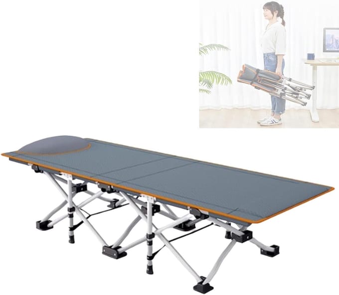 Opvouwbaar Veldbed - Gastenbed Opklapbaar - Comfortabel Rusten - Stevig Stalen Frame - 100 Kg Capaciteit - One Color